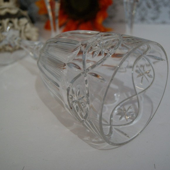 Set of 3 Gorham Crystal Grand Tapestry Iced Tea Goblets Glasses Discontinued - Picture 3 of 12